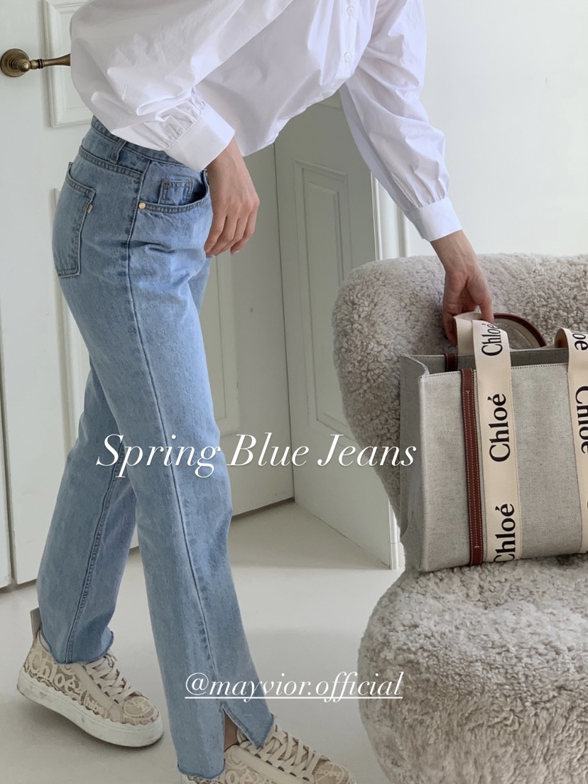 Spring blue jeans